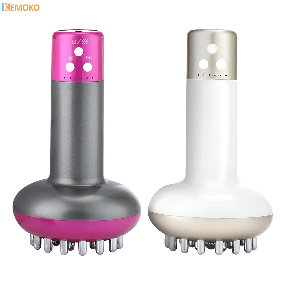 Электрический баночный массажер Вакуумная присоска GuaSha Антицеллюлитный скраб для похудения Тепло Инфракрасный массаж Терапия Красота Здоровье серый